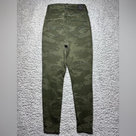 American Eagle Jeans Womens 4 Short Camo Curvy High Jegging Stretch Camouflage - Picture 6 of 6